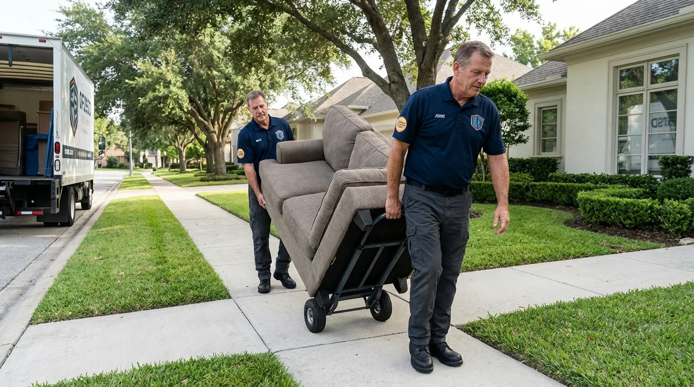 Local residential moving crew loading furniture in Deer Lodge, MT
